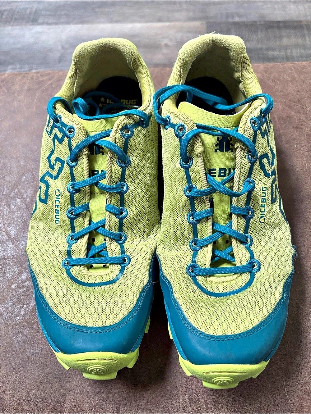Icebug Acceleritas RB9X Men's Athletic Shoes US 10.5 Green Blue
